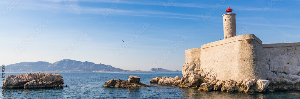 Lighthouse of the Chateau d'If offshore from Marseille, France