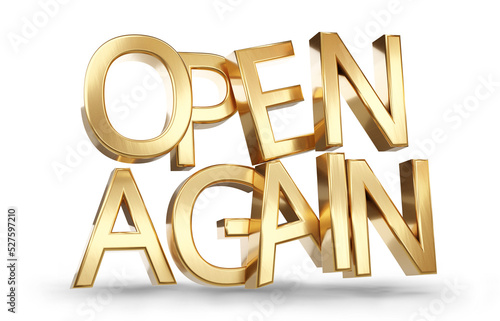 Open Again symbol golden bo...