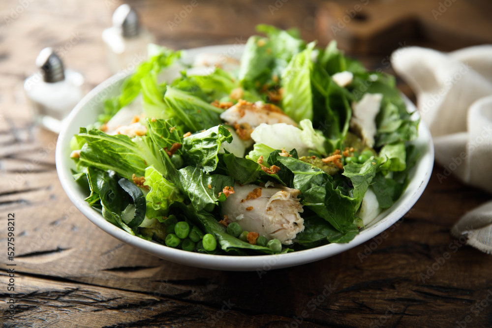 Healthy salad with chicken breast