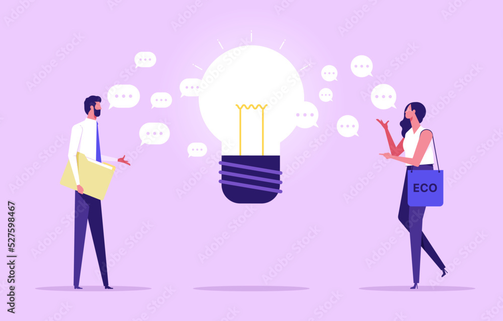 © treety - Business team or partnership exchanging and idea concept. Vector illustration © treety - Business team or partnership exchanging and idea concept. Vector illustration