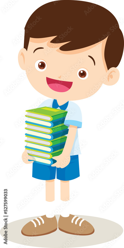 Back to school, happy Pupils children learning computer reading books concept Back to school, happy Pupils children learning computer reading books concept