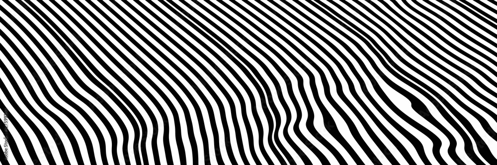 Black and white abstract background. Stripped lines.