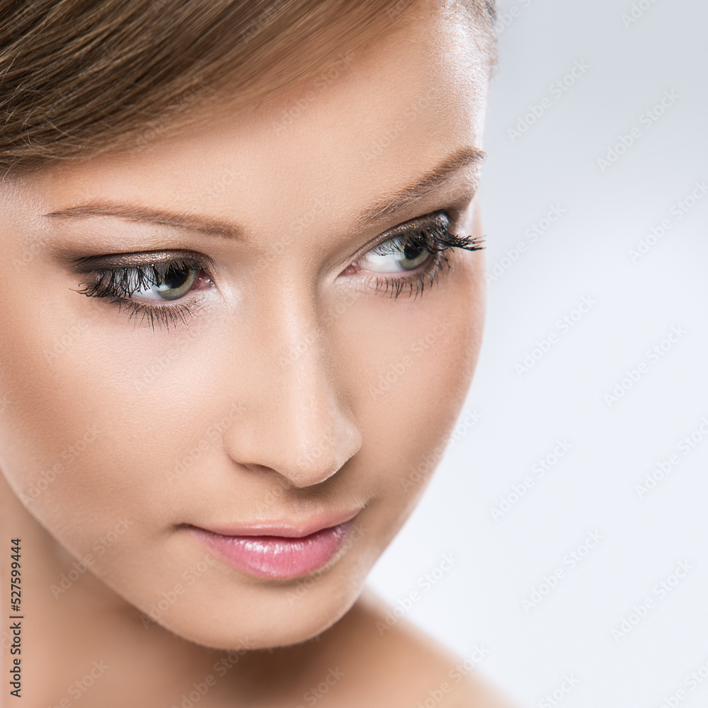 Natural looking woman enjoy her beauty Natural looking woman enjoy her beauty