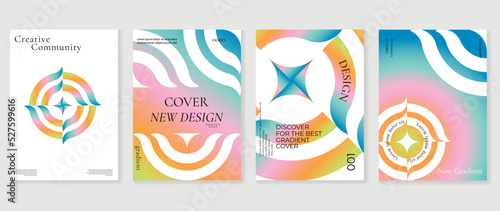 Fluid gradient background vector. Cute and minimalist style posters, Photo frame cover with vibrant colorful geometric shapes and liquid color. Modern wallpaper design for social media, idol poster.