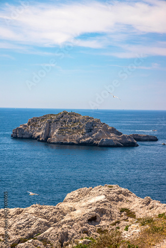 Islet Tiboulen or islet of Tiboulen du Frioul, an islet 30 meters high, to the west of the Frioul archipelago, in the Mediterranean Sea off Marseille © JeanLuc Ichard
