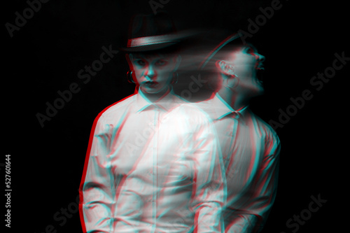 Fotografie psychopath with schizophrenia and mental disorders