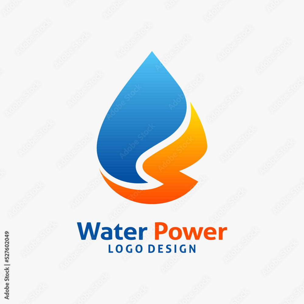 Water power logo design Water power logo design