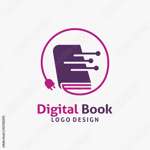 Digital book logo design