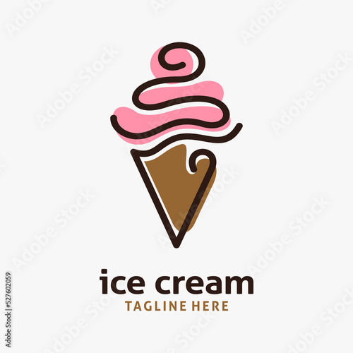 Ice cream cone logo design