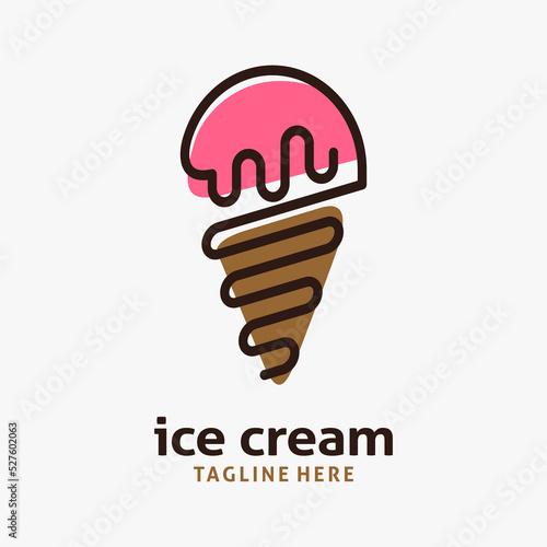 Ice cream cone logo design