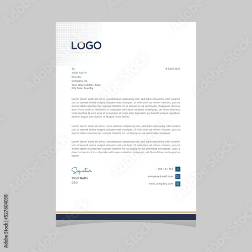 trendy minimalist letterhead template design for corporate use