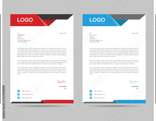 trendy minimalist letterhead template design for corporate use