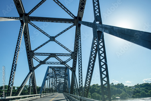 Steel Bridge Frame over roadway