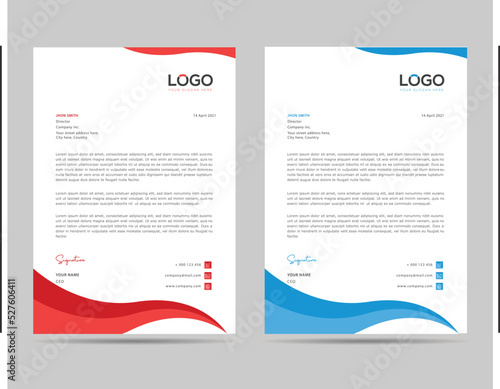 trendy minimalist letterhead template design for corporate use