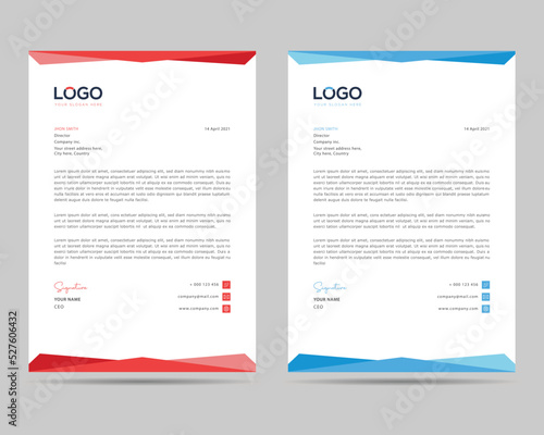 trendy minimalist letterhead template design for corporate use