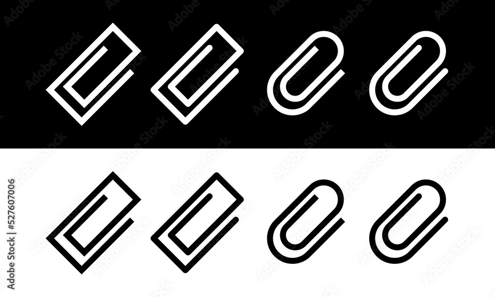 clip vector. paper clip icon. Paper clip with line style - stock vector. clip vector. paper clip icon. Paper clip with line style - stock vector.