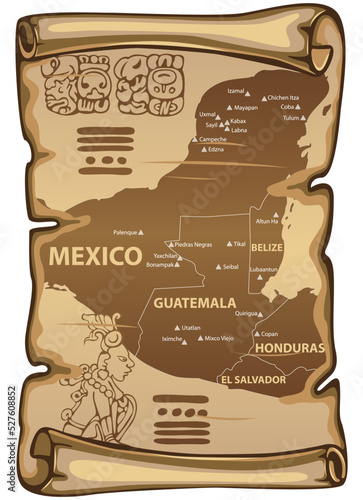 Map of Mayan Cities