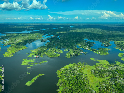 aerial view of Amazon jungle