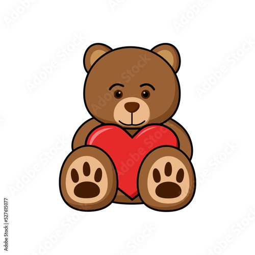 teddy bear day theme; teddy bear illustration hugging love