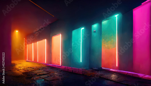 night, street, multi-colore...