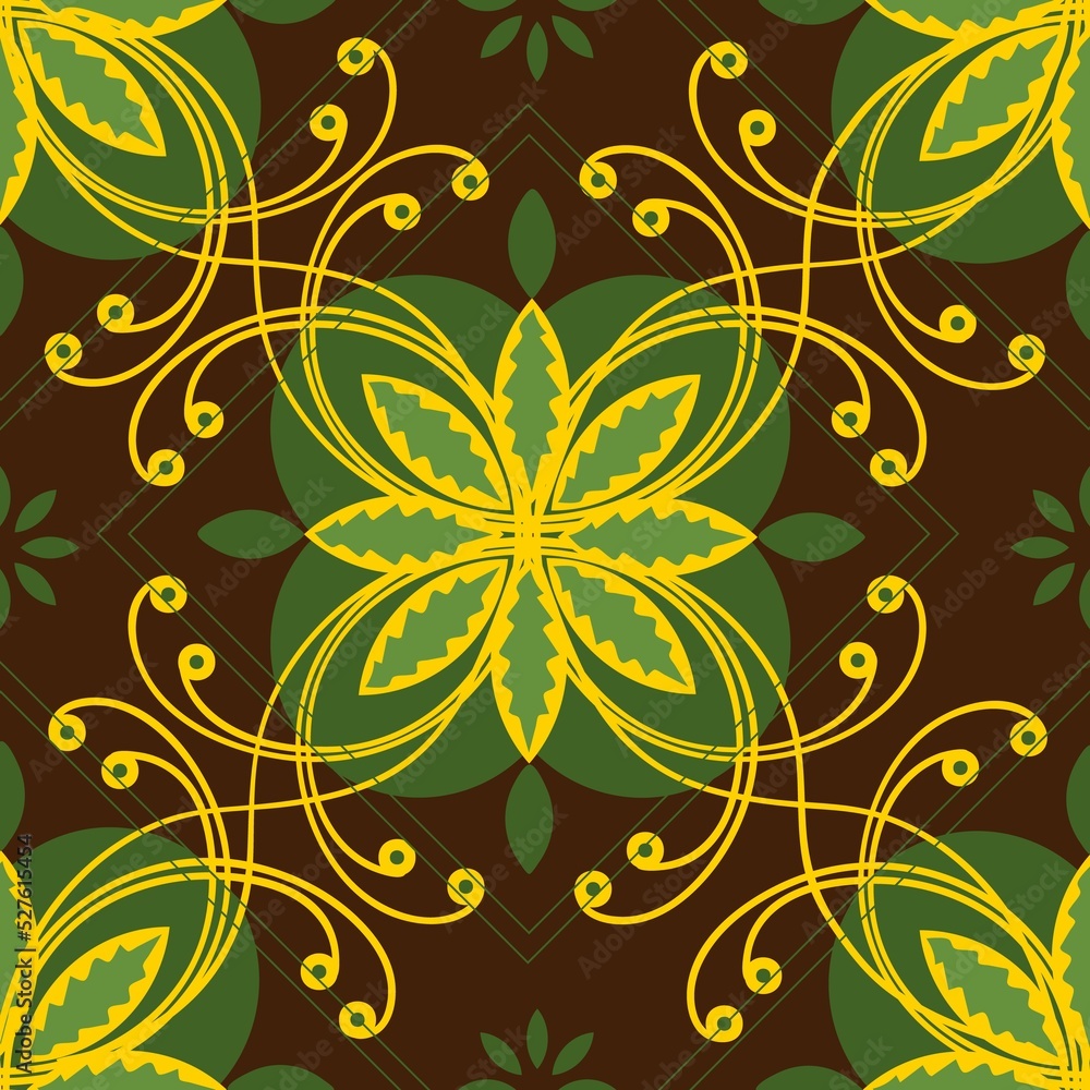 Fototapeta premium raster, ornamental, flower, fashion, decorative, element, textile, wallpaper, ornament