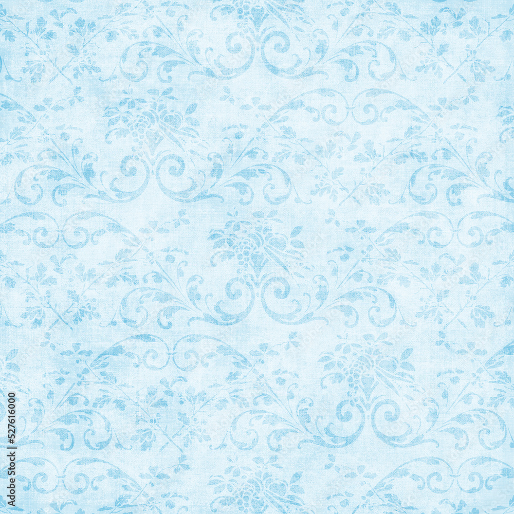 Vintage pale blue tapestry pattern