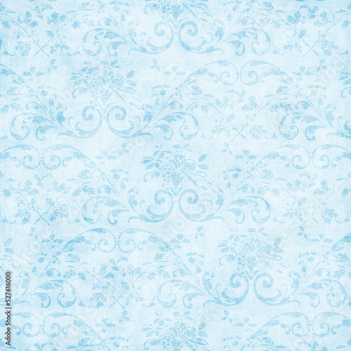 Vintage pale blue tapestry pattern