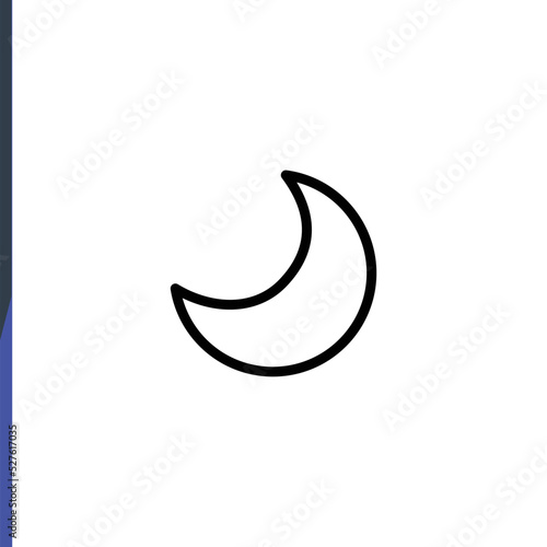Moon Halloween holiday, web icons, thin line vector icons