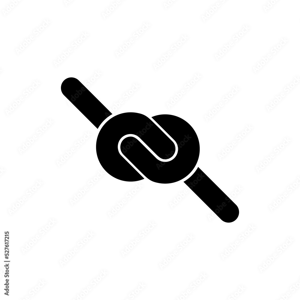 Rope knot icon isolated on white background Rope knot icon isolated on white background