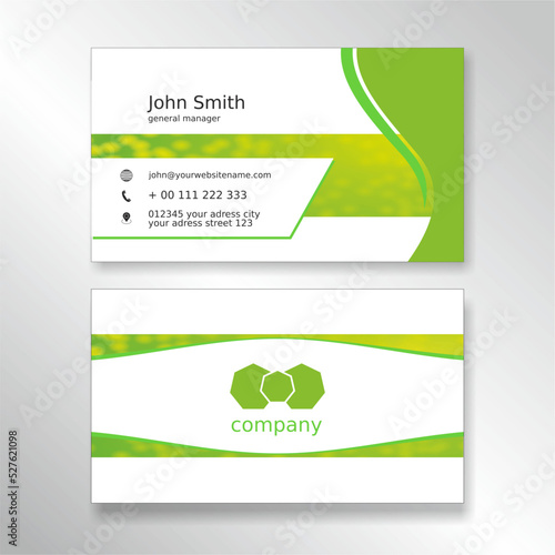 Business card. Visiting card for business and personal use. Graphic design. Vector graphic. 
