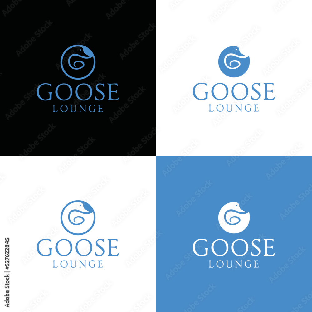 Goose Animal logo Design vector symbol