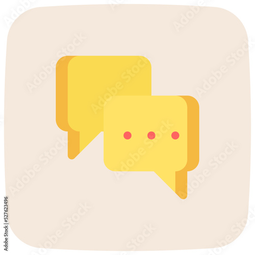 conversation flat gradient icon