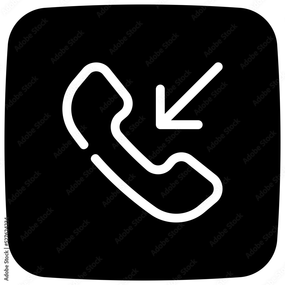 incoming call glyph icon incoming call glyph icon