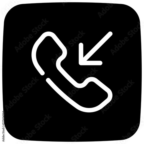 incoming call glyph icon