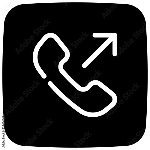 outgoing call glyph icon