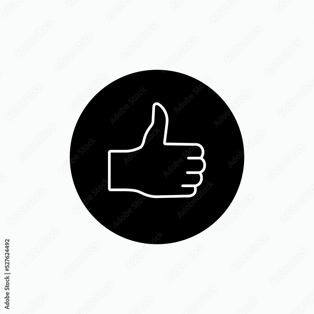Thumb Icon. Symbol : Agree or Like - Vector. Thumb Icon. Symbol : Agree or Like - Vector.