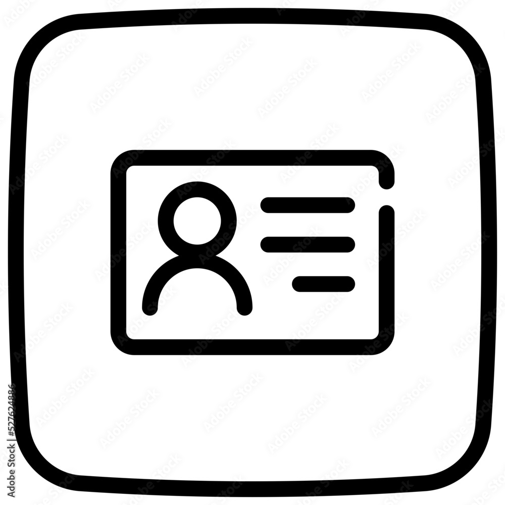 id card line icon id card line icon