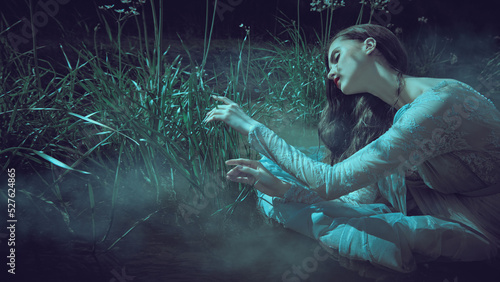Fotografia mermaid in moonlight