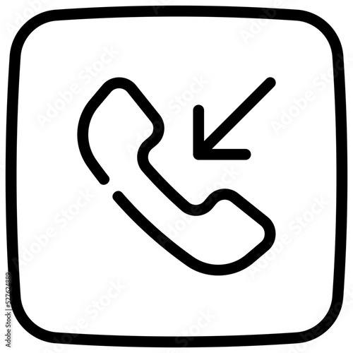 incoming call line icon