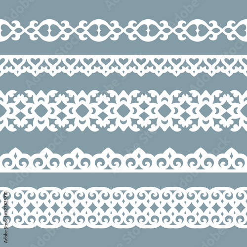 Collection of vector patterns for wood carving