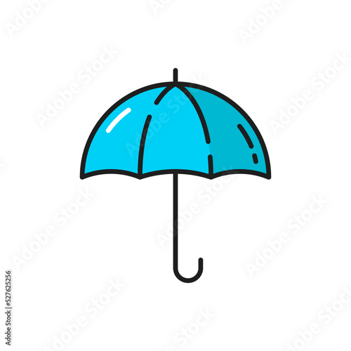 Umbrella icon, weather forecast rain, vector color outline symbol. Meteorology climate and weather forecast temperature, umbrella pictogram for rain and heavy showers