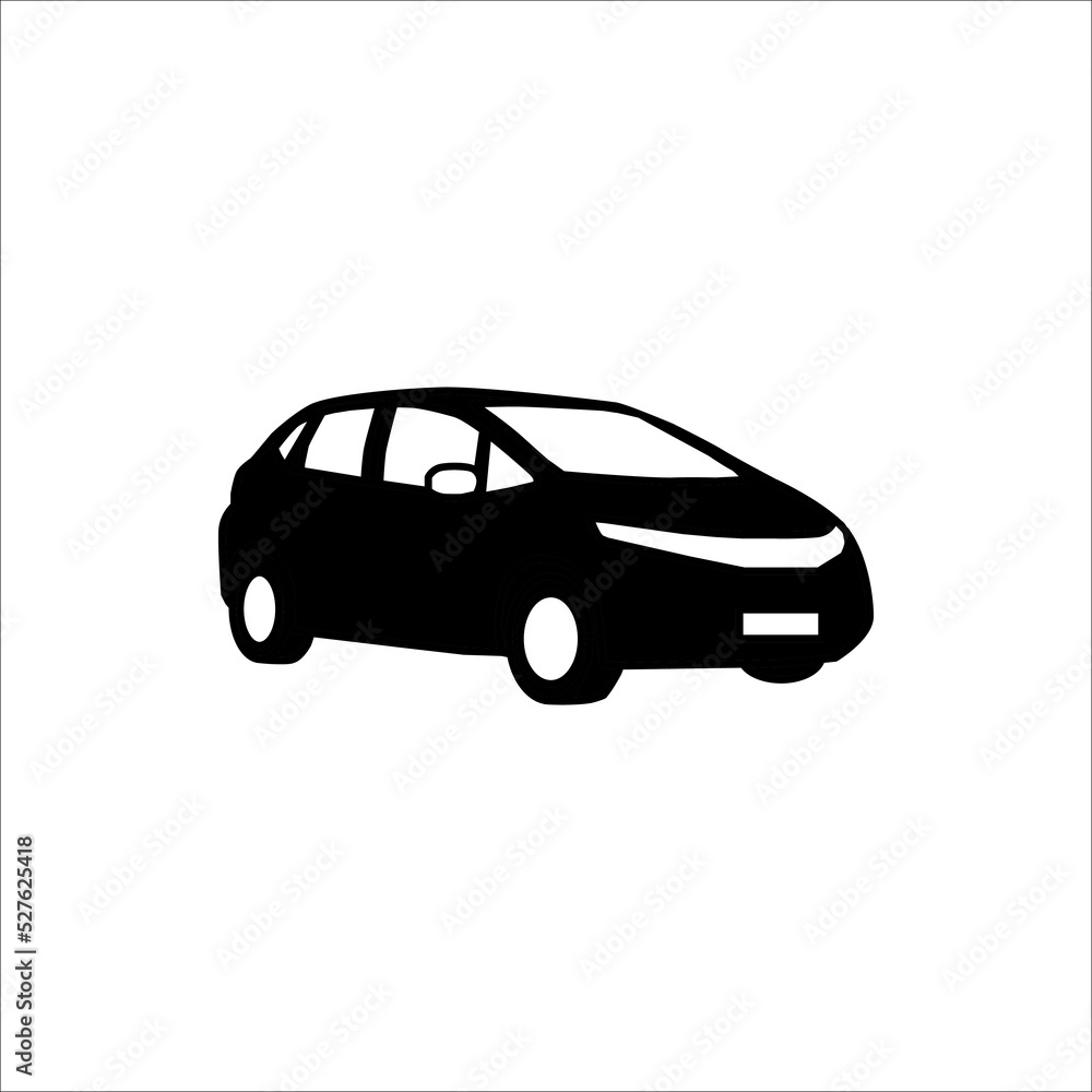 Car icon. Simple solid style sign symbol. Vector illustration isolated on white background.