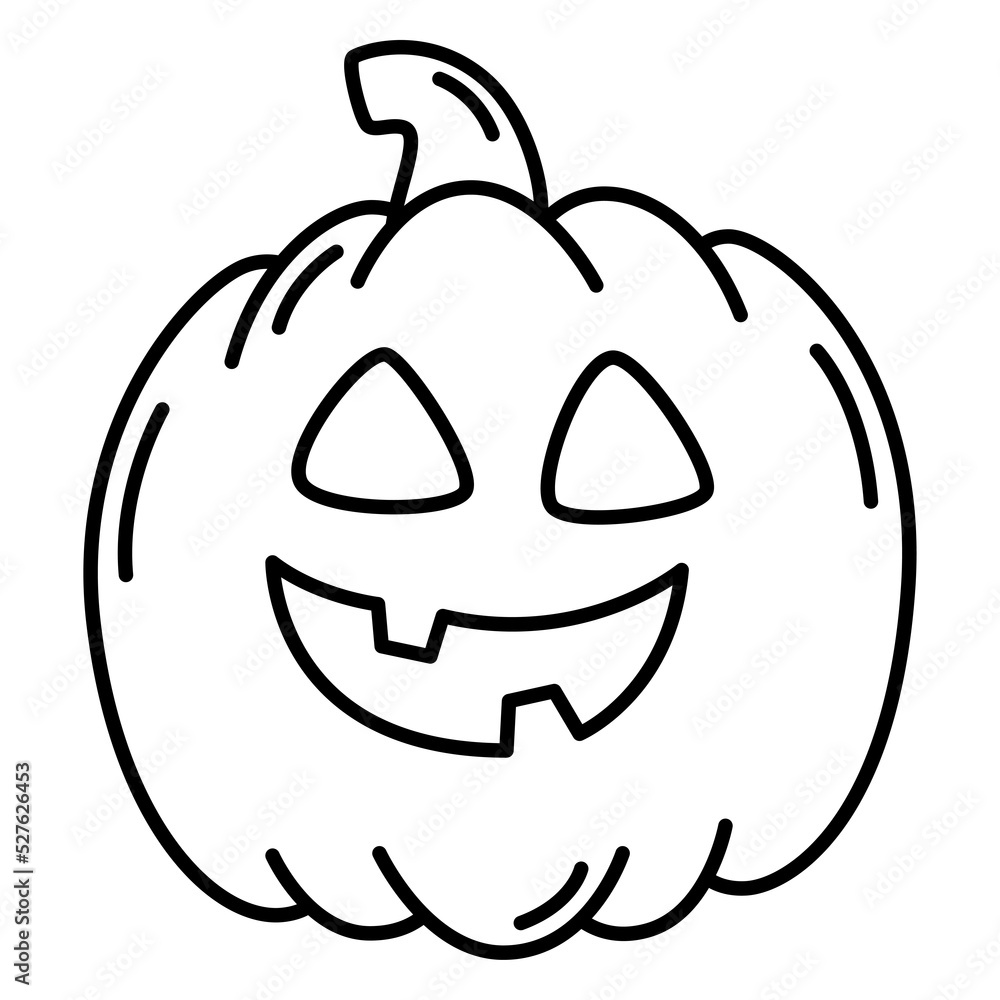 Halloween pumpkin thin line icon. Halloween pumpkin thin line icon.