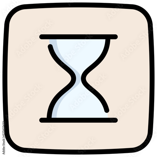 sandclock line color icon