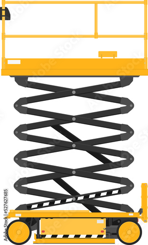 Electric scissor lift work platform.