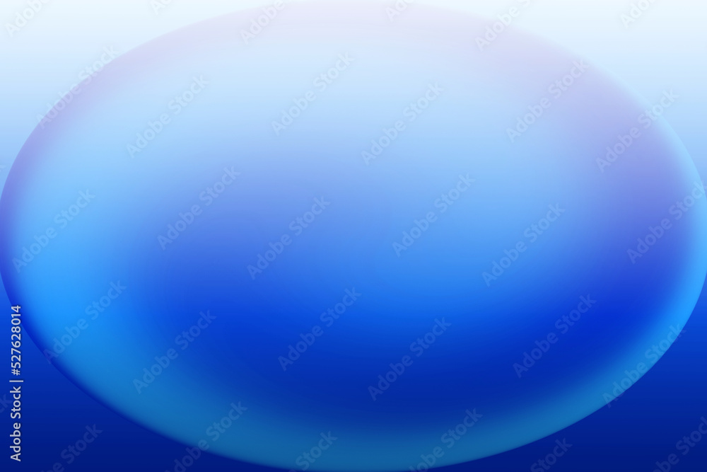青と白のグラデーションの透明感のある大きな楕円