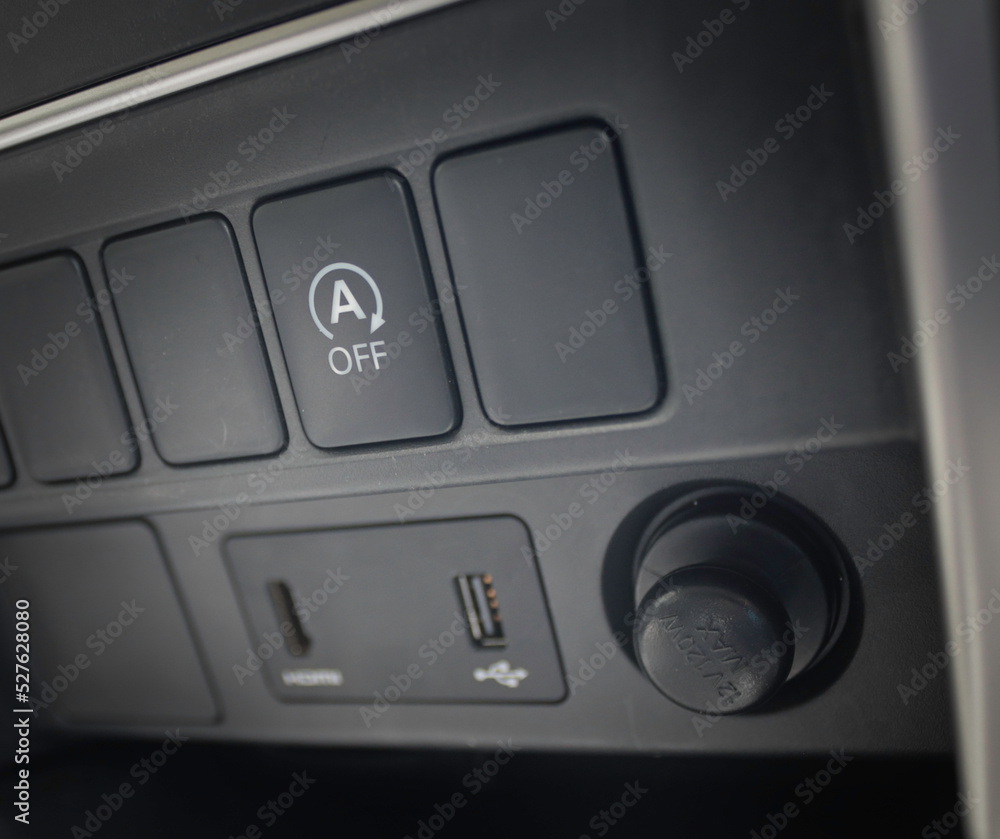 Auto Start and Stop button automatically shuts off the engine when the vehicle comes to a full stop. Auto Start and Stop button automatically shuts off the engine when the vehicle comes to a full stop.