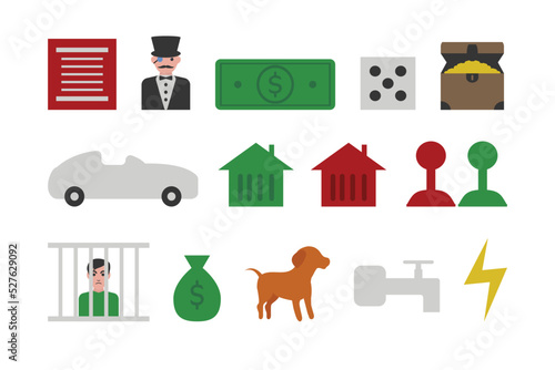 Monopoly concept landmark icon design vector flat isolated illustration