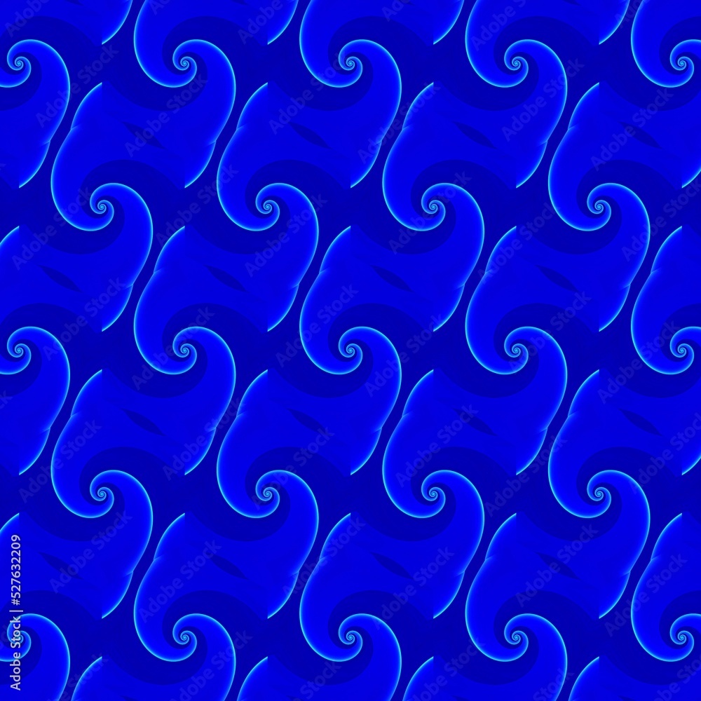 pattern and design in royal blue with neon glowing edges pattern and design in royal blue with neon glowing edges