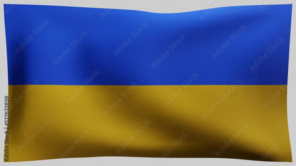Ukraine flag waving on wind - looped video Ukraine flag waving on wind - looped video